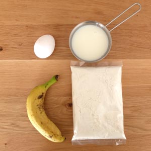 【ブルーノコンパクトホットプレートレシピ】コロコロパンケーキの材料